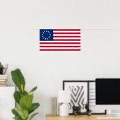 Betsy Ross Amerikaanse vlag Poster (Thuiskantoor)