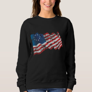 Betsy Ross Amerikaanse vlag - Revolutionaire Oorlo Trui