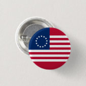 Betsy Ross Amerikaanse vlag Ronde Button 3,2 Cm (Voorkant /achterkant)