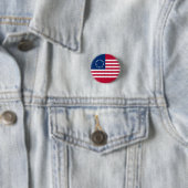 Betsy Ross Amerikaanse vlag Ronde Button 3,2 Cm (In situ)