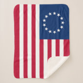 Betsy Ross Amerikaanse vlag Sherpa Deken (Voorkant)