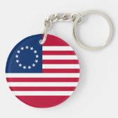 Betsy Ross Amerikaanse vlag Sleutelhanger (Achterkant)