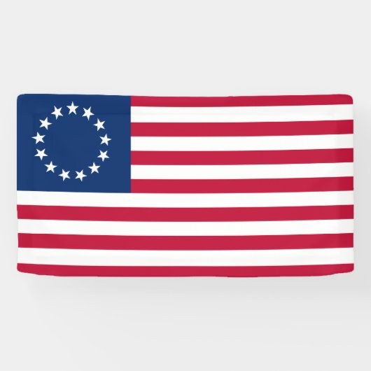 Betsy Ross Amerikaanse vlag Spandoek (Horizontaal)