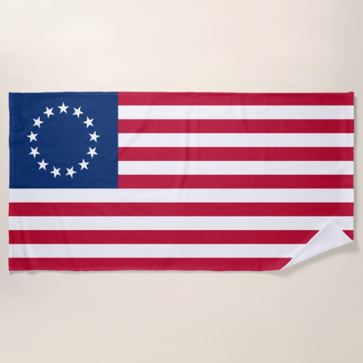 Betsy Ross Amerikaanse vlag Strandlaken (Voorkant)