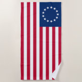 Betsy Ross Amerikaanse vlag Strandlaken (Voorkant)