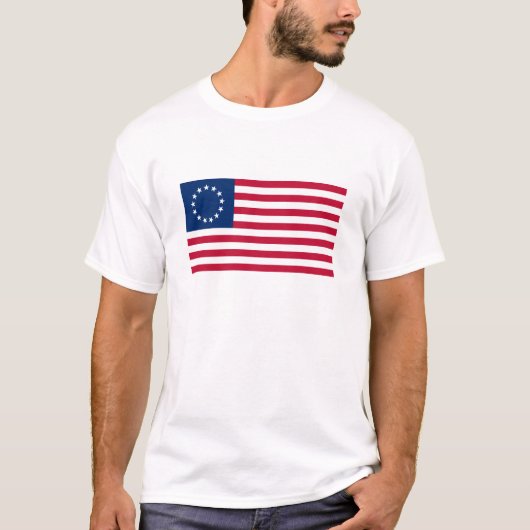 Betsy Ross Amerikaanse vlag T-shirt (Voorkant)