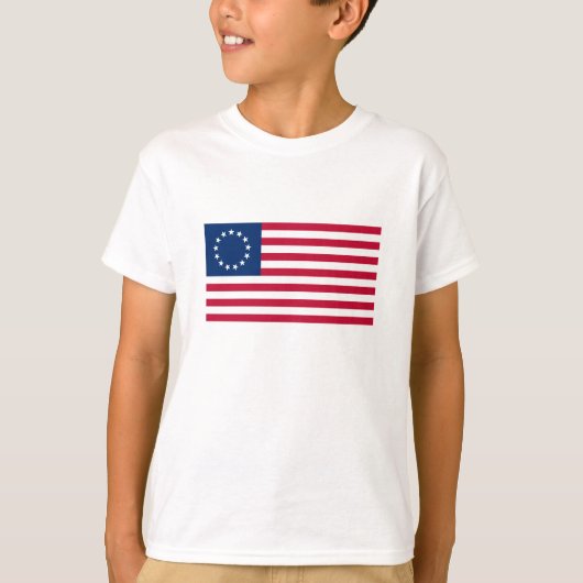 Betsy Ross Amerikaanse vlag T-shirt (Voorkant)