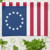 Betsy Ross Amerikaanse vlag Theedoek (Gevouwen)