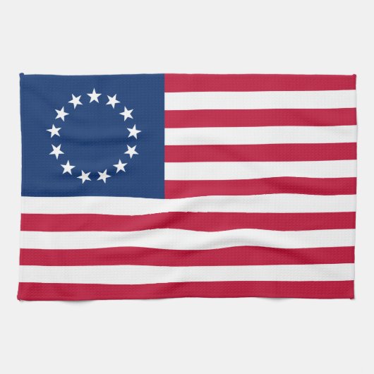 Betsy Ross Amerikaanse vlag Theedoek (Horizontaal)