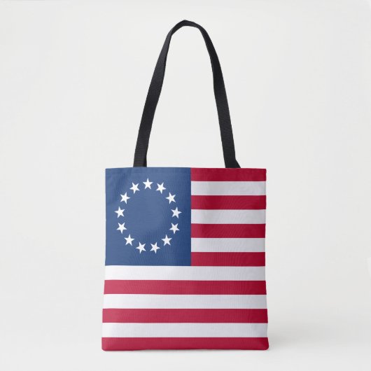 Betsy Ross Amerikaanse vlag Tote Bag (Voorkant)