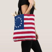Betsy Ross Amerikaanse vlag Tote Bag (Dichtbij)
