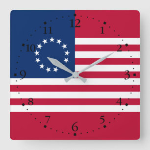 Betsy Ross Amerikaanse vlag Vierkante Klok