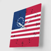 Betsy Ross Amerikaanse vlag Vierkante Klok (Hoek)