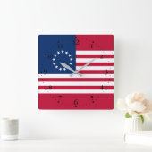 Betsy Ross Amerikaanse vlag Vierkante Klok (Huis)