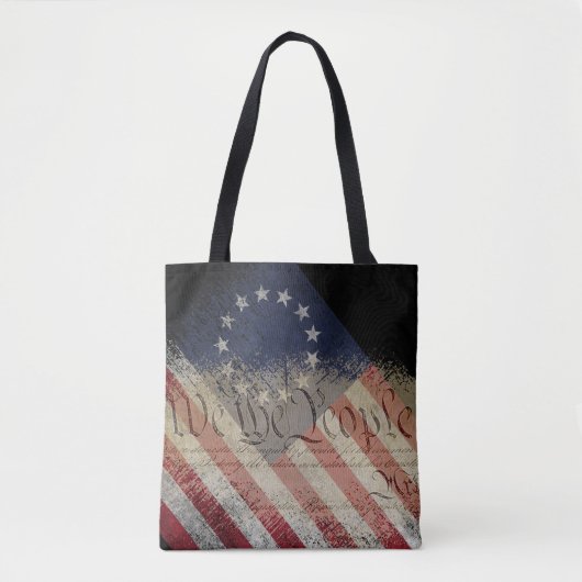 Betsy Ross Amerikaanse Vlag WIJ HET VOLK  Tote Bag (Voorkant)