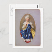 Betsy Ross, c1908, G. Liebscher Briefkaart (Voorkant / Achterkant)