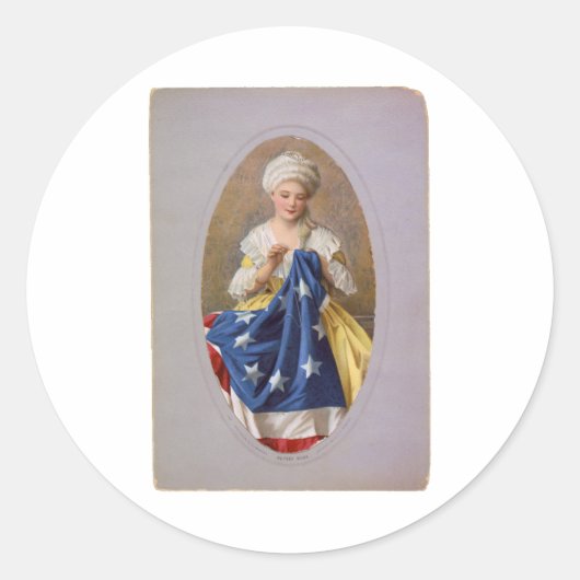 Betsy Ross, c1908, G. Liebscher Ronde Sticker (Voorkant)