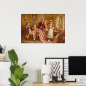 Betsy Ross Canvas afdrukken Poster (Thuiskantoor)