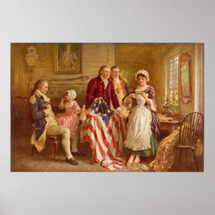 Betsy Ross Canvas afdrukken Poster