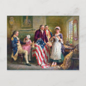 Betsy Ross en de sterren en Stripes 1777 Briefkaart (Voorkant)