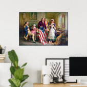Betsy Ross en de sterren en Stripes 1777 Poster (Thuiskantoor)