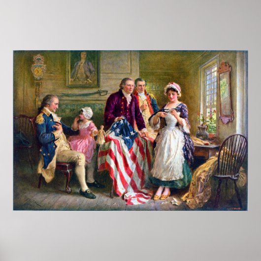 Betsy Ross en de sterren en Stripes 1777 Poster (Voorkant)