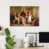 Betsy Ross en Generaal George Washington Poster (Thuiskantoor)