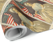 Betsy Ross First American Flag and Seal  US Cadeaupapier (Rol Hoek)