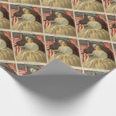 Betsy Ross First American Flag and Seal  US Cadeaupapier (Hoek)