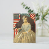 Betsy Ross First American Flag  Portret US Briefkaart (Staand voorkant)