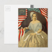 Betsy Ross First American Flag  Portret US Briefkaart (Voorkant / Achterkant)