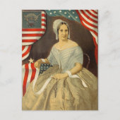 Betsy Ross First American Flag  Portret US Briefkaart (Voorkant)