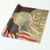 Betsy Ross First American Flag  Portret US Cadeaupapier (Uitgerold)