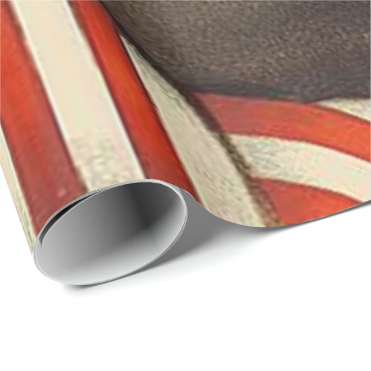 Betsy Ross First American Flag  Portret US Cadeaupapier (Rol Hoek)