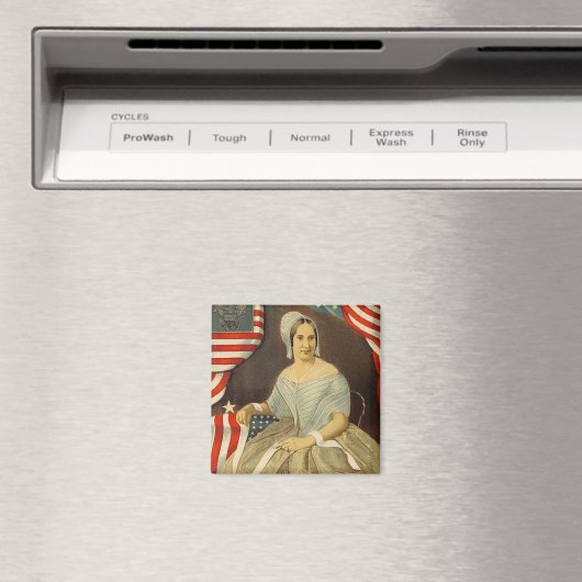 Betsy Ross First American Flag  Portret US Magneet (Insitu (Vaatwasser))