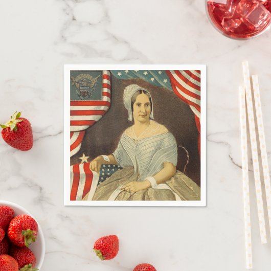 Betsy Ross First American Flag  Portret US Servetten (Insitu)