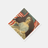 Betsy Ross First American Flag  Portret US Servetten (Hoek)