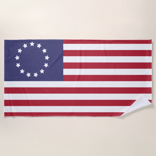 Betsy Ross Flag | 1776 Amerikaanse vlag Strandlaken (Voorkant)