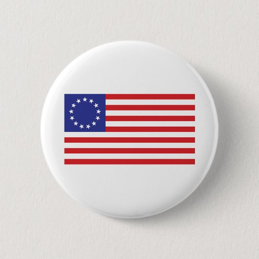Betsy-Ross-Flag.-1776 Ronde Button 5,7 Cm (Voorkant)