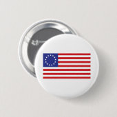 Betsy-Ross-Flag.-1776 Ronde Button 5,7 Cm (Voorkant /achterkant)