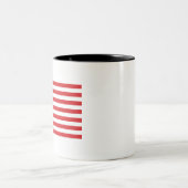 Betsy-Ross-Flag.-1776 Tweekleurige Koffiemok (Center)
