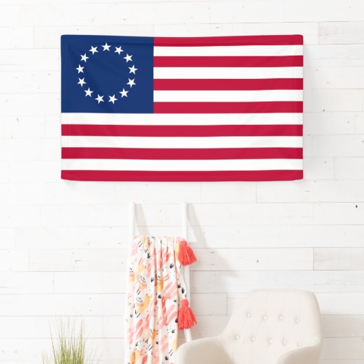 Betsy Ross Flag -  Amerikaanse vlag  Spandoek (Insitu)