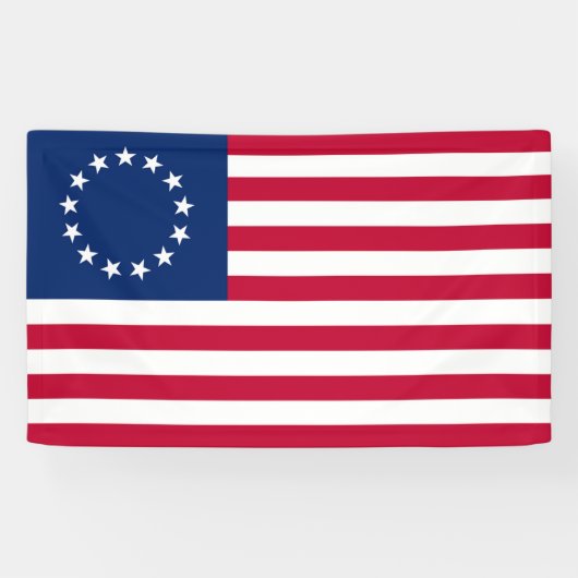 Betsy Ross Flag -  Amerikaanse vlag  Spandoek (Horizontaal)