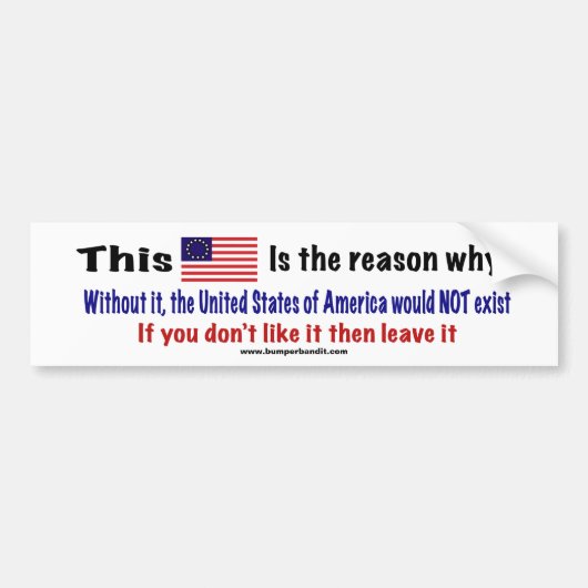 Betsy Ross Flag Bumpersticker (Voorkant)