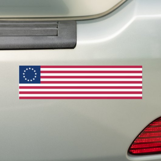 Betsy Ross Flag Bumpersticker (Op auto)