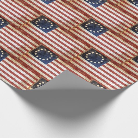 Betsy Ross Flag Cadeaupapier (Hoek)