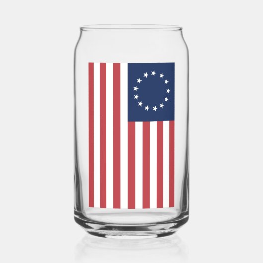 Betsy Ross Flag Design Drinkware Blikvorm Glas (Voorkant)