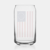 Betsy Ross Flag Design Drinkware Blikvorm Glas (Achterkant)