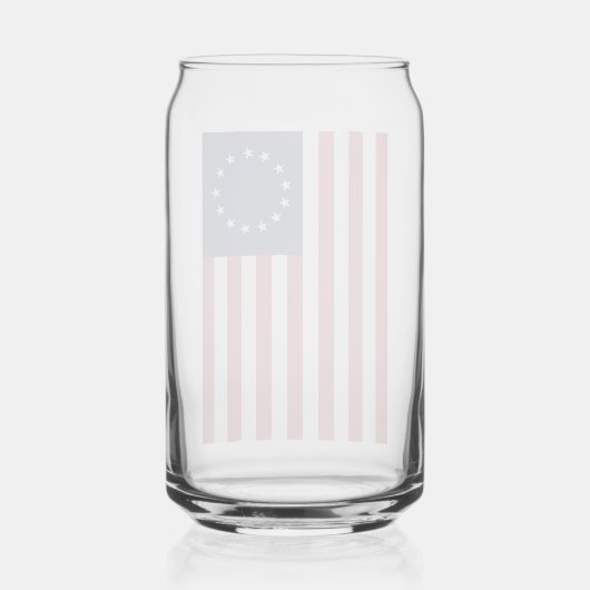 Betsy Ross Flag Design Drinkware Blikvorm Glas (Achterkant)