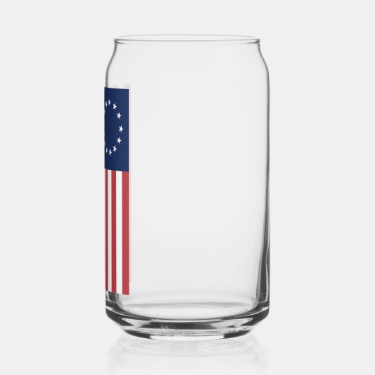 Betsy Ross Flag Design Drinkware Blikvorm Glas (Links)